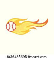 Free Art Print Of Baseball On Fire Baseball At High Speed Catching