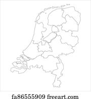 Free Art Print Of Simple Outline Map Of Gelderland Is A Province Of Netherlands FreeArt