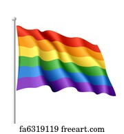 Free Art Print Of Waving Arizona State Rainbow Gay Pride Flag Banner