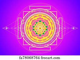 Free Art Print Of All Seeing Eye Sri Yantra Or Sri Chakra Form Of