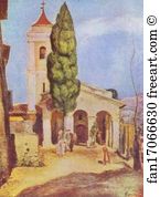 Cagnes Art Print - A Church At Cagnes