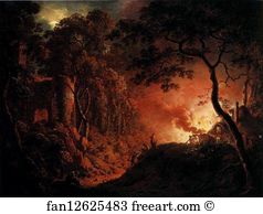 Mn Art Print - A Cottage On Fire