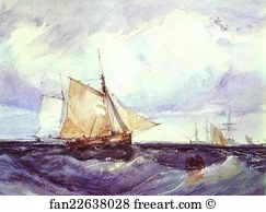 Other Art Print - A Cutter And Other Shipping In A Breeze
