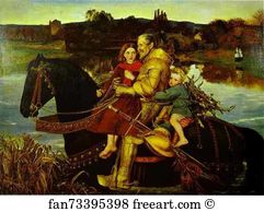 The Past Art Print - A Dream Of The Past; Sir Isumbras At The Ford
