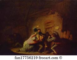 Adriaen Van Ostade Art Print - A Fight