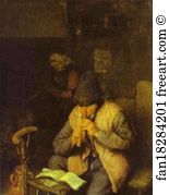 Flute Art Print - A Flute Player
