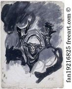 Ink And Wash Over Graphite On Paper Art Print - A Friend