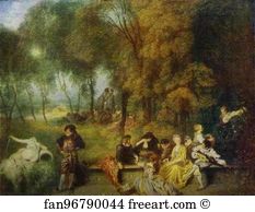 Antoine Art Print - A Garden Party