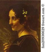 Branch Art Print - A Gipsy With A Branch Of Myrtle