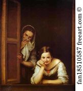 Bartolomé Esteban Murillo Art Print - A Girl And Her Duenna