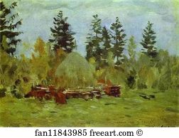1894 Oil On Canvas The Art Museum Art Print - A Haystack