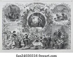 Christmas Art Print - A Merry Christmas And Happy New Year
