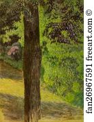 1904 Pastel Art Print - A Path In A Garden