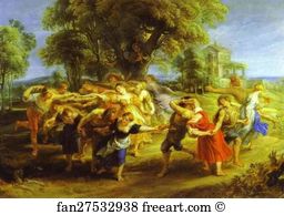 Peasant Art Print - A Peasant Dance