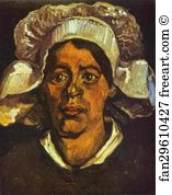 Cap Art Print - A Peasant Woman In White Cap
