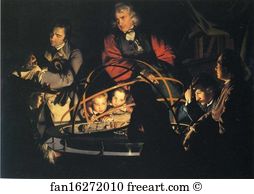Lamp Art Print - A Philosopher Giving That Lecture On The Orrery, In Which A Lamp Is Put In Place Of The Sun