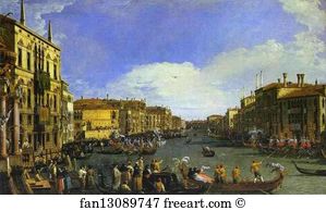 Regattas Art Print - A Regatta On The Grand Canal