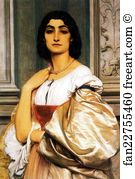 80 Art Print - A Roman Lady (La Nanna)