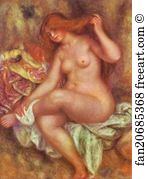 1906 Art Print - A Seating Bather