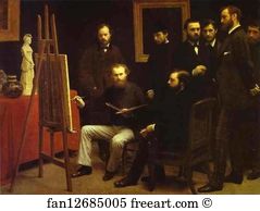 204 Art Print - A Studio In The Batignolles (Homage To Manet)