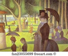 A Sunday On La Grande Jatte Detail Art Print - A Sunday On La Grande Jatte. Detail
