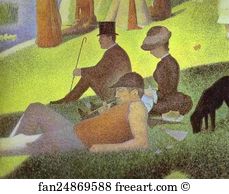 A Sunday On La Grande Jatte Detail Art Print - A Sunday On La Grande Jatte. Detail
