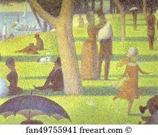 Chicago Art Print - A Sunday On La Grande Jatte. Detail