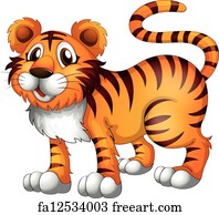 Free art print of Sad tiger on white background. Sad tiger on white ...