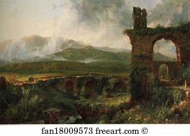 Thomas Cole Art Print - A View Near Tivoli (Morning)