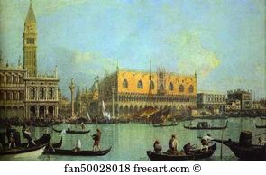 Ducal Art Print - A View Of The Ducal Palace In Venice