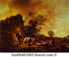 A Village Inn Art Print - A Village Inn