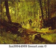A Walk Art Print - A Walk In The Forest