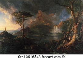 Thomas Cole Art Print - A Wild Scene