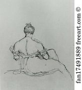 Pen Art Print - A Woman's Back