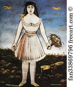 Oil On Oilcloth State Art Museum Of Georgia Art Print - Actress Margarita