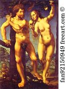 Adam And Eve In Paradise Art Print - Adam And Eve In Paradise