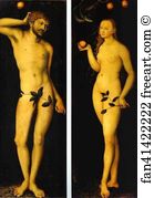 1528 Art Print - Adam And Eve
