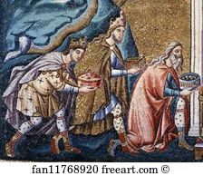King Of Rome Art Print - Adoration Of The Kings. Detail