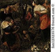 The Adoration Of The Shepherds Detail Art Print - Adoration Of The Shepherds. Detail