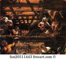 455 Art Print - Adoration Of The Shepherds. Detail