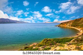 Adriatic Landscape View Of The Sea From The Shore Free Print Of View Of The Amalfi Coast Italy