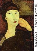 1917 Art Print - Adrienne (Woman With Bangs)