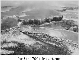 Pool Art Print - Aerial View Of "jupiter Terrace - Fountain Geyser Pool, Yellowstone National Park, " Wyoming. Photographs Of National Parks And Monuments, Compiled 1941 - 1942, Documenting The Period Ca. 1933 - 1942.