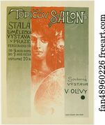 Une Art Print - Affiche Tchèque Pour Une Exposition Au "topic Salon".