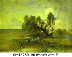1870s Oil On Canvas The Tretyakov Gallery Art Print - After A Thunderstorm