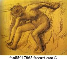 1892 Pastel Museum Of Fine Arts Art Print - After Bath