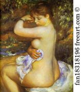 1888 Oil On Canvas Private Collection Art Print - After The Bath