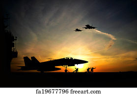 Military Art Print - Aircraft Carrier