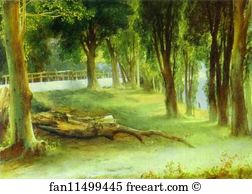 1837 Oil On Canvas The Tretyakov Gallery Art Print - Albano. White Wall