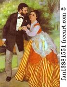 Alfred Sisley Art Print - Alfred Sisley And His Wife